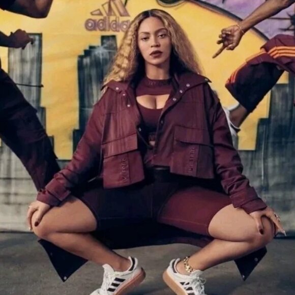 ADIDAS X IVY PARK by Beyonce Convertible Jacket Maroon Size  L - Picture 1 of 12